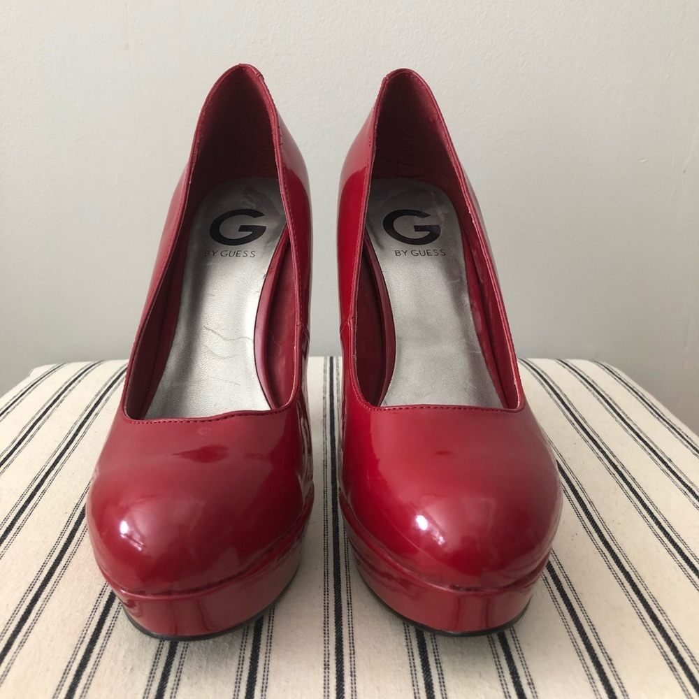 Size 8.5 Red GUESS Heels